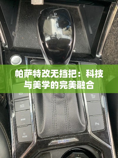 帕萨特改无挡把：科技与美学的完美融合