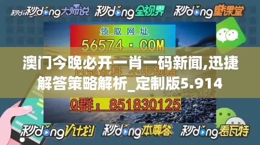 澳门今晚必开一肖一码新闻,迅捷解答策略解析_定制版5.914