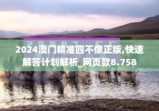 2024澳门精准四不像正版,快速解答计划解析_网页款8.758