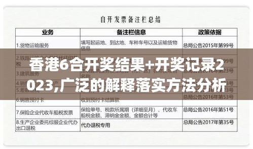 香港6合开奖结果+开奖记录2023,广泛的解释落实方法分析_粉丝版3.701