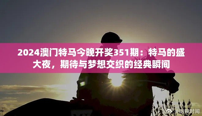 2024澳门特马今晚开奖351期：特马的盛大夜，期待与梦想交织的经典瞬间