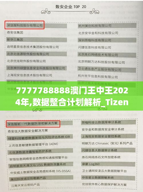 7777788888澳门王中王2024年,数据整合计划解析_Tizen4.573