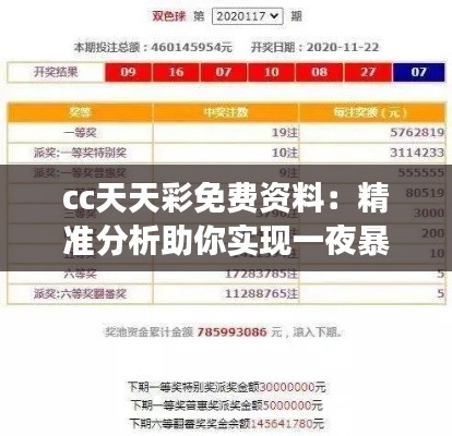 cc天天彩免费资料：精准分析助你实现一夜暴富梦想，赢得豪礼不断