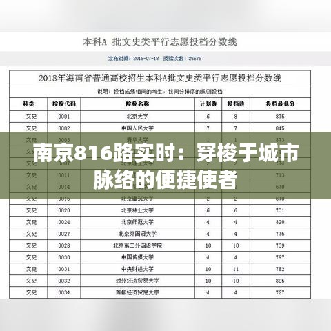 南京816路实时：穿梭于城市脉络的便捷使者