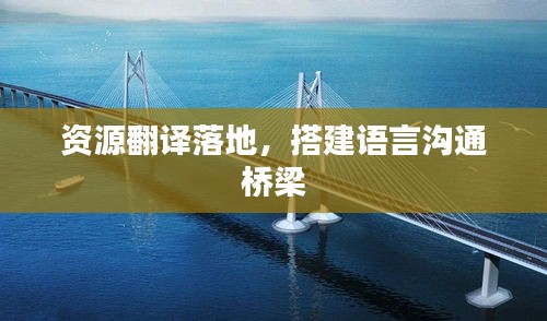 资源翻译落地，搭建语言沟通桥梁