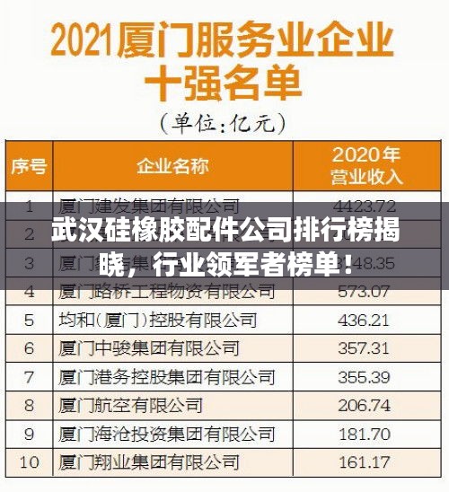 武汉硅橡胶配件公司排行榜揭晓，行业领军者榜单！