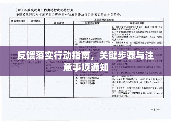反馈落实行动指南，关键步骤与注意事项通知
