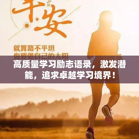 高质量学习励志语录，激发潜能，追求卓越学习境界！