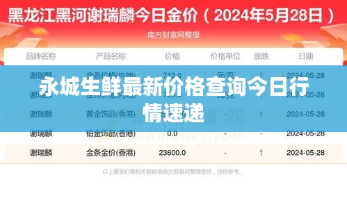 永城生鲜最新价格查询今日行情速递