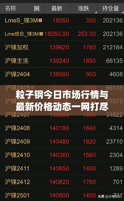 粒子钢今日市场行情与最新价格动态一网打尽