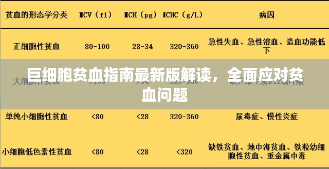 巨细胞贫血指南最新版解读，全面应对贫血问题