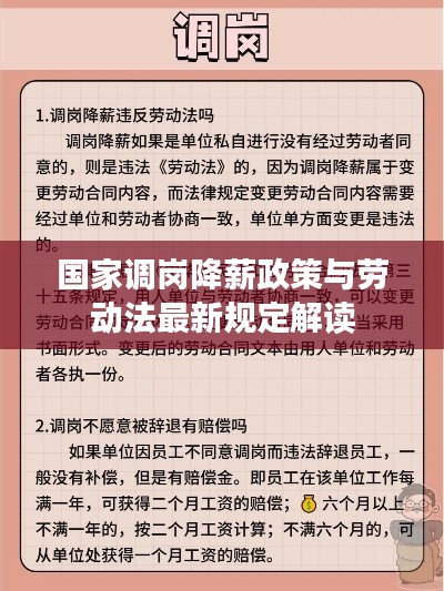 国家调岗降薪政策与劳动法最新规定解读