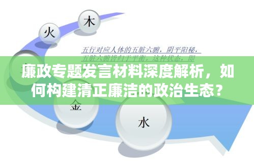 廉政专题发言材料深度解析，如何构建清正廉洁的政治生态？